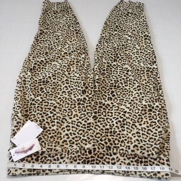 Jessica Simpson High Rise Brown Snow Washed Floral Pull on Cropped Sweatpants 1X - Picture 4 of 14